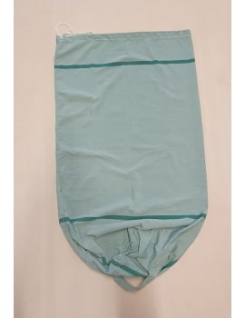 sac à linge pour transport, type M, fermé / 15 kg - vert avec des rayures vert - SALE